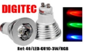 Modelo: 40/LED-GU10-3W/RGB